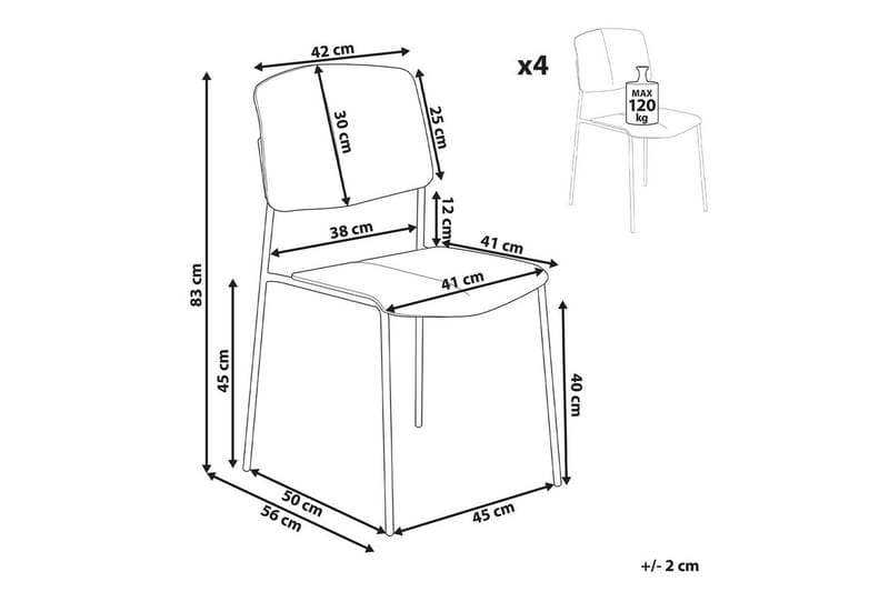 Set med 4 matstolar Astoria - Svart - Möbler - Matplats - Matstol & köksstol