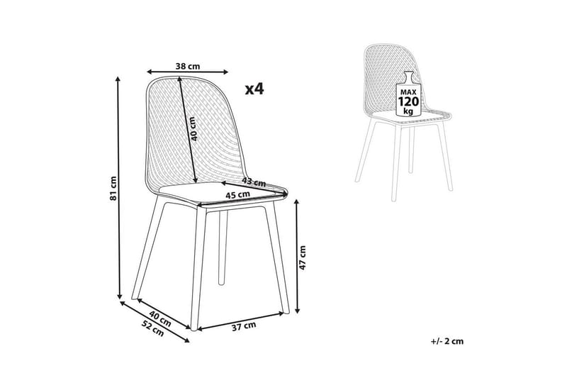 Set med 4 matstolar Emory - Blå - Möbler - Matplats - Matstol & köksstol