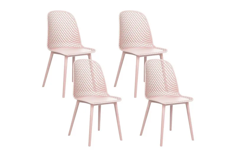 Set med 4 matstolar Emory, Rosa