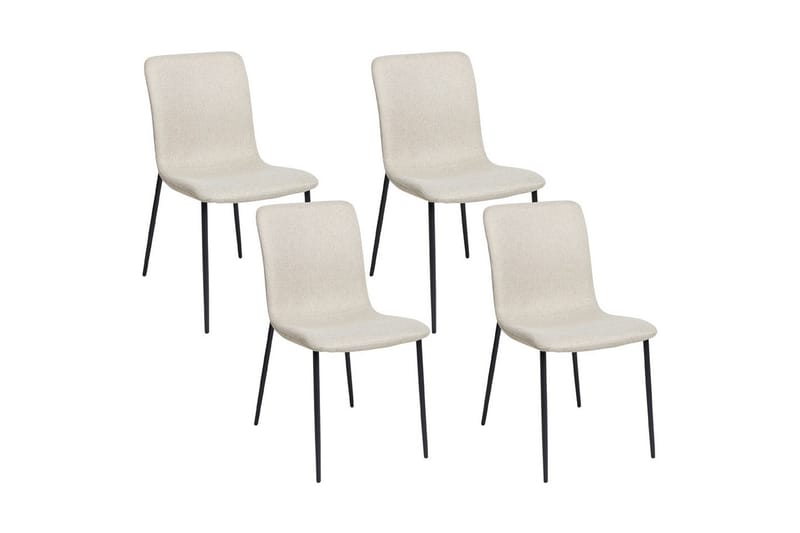Set med 4 matstolar Glendive, Beige, svart