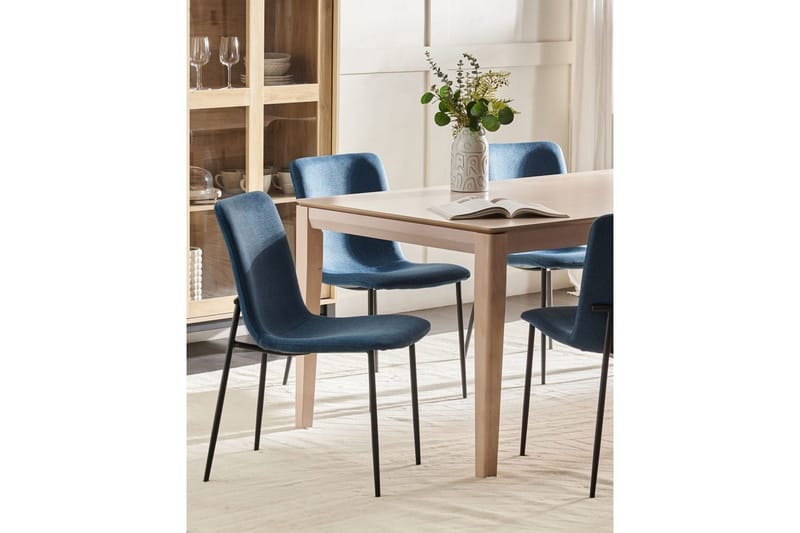Set med 4 matstolar Glendive - Mörkblå, Svart - Möbler - Matplats - Matstol & köksstol
