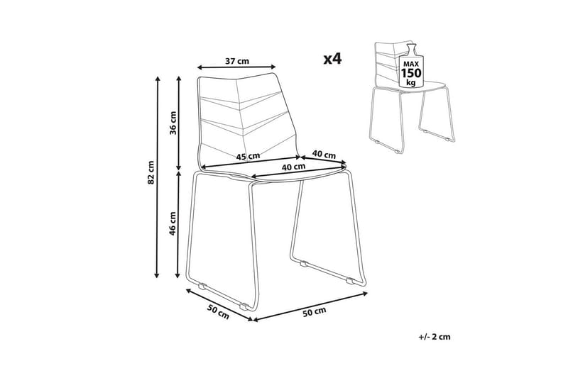 Set med 4 matstolar Hartley - Mörkgrå, Silver - Möbler - Matplats - Matstol & köksstol