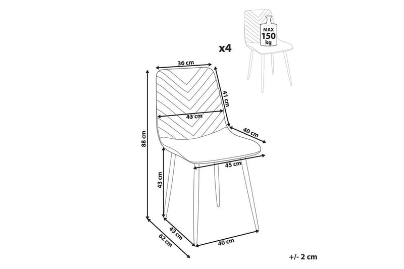 Set med 4 matstolar Havre - Grön, Svart - Möbler - Matplats - Matstol & köksstol