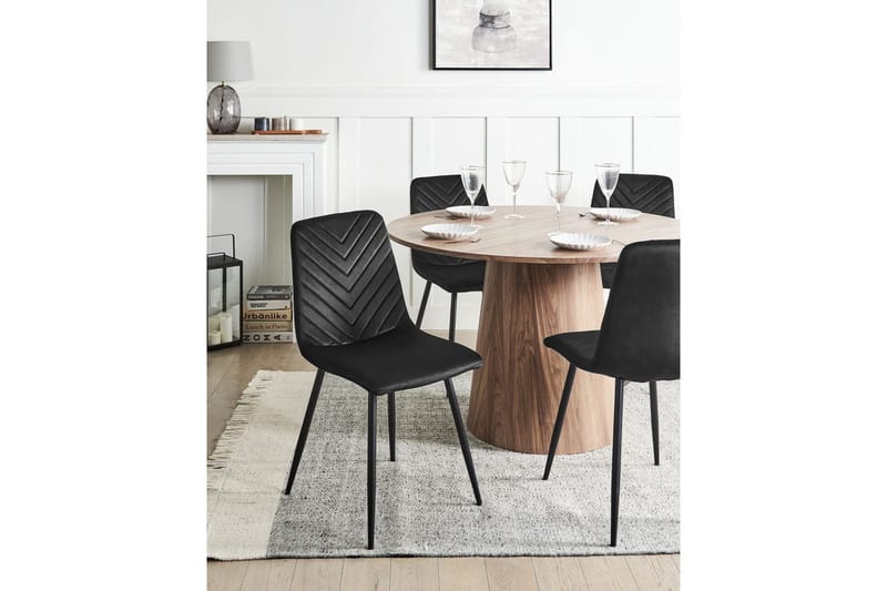 Set med 4 matstolar Havre - Svart - Möbler - Matplats - Matstol & köksstol