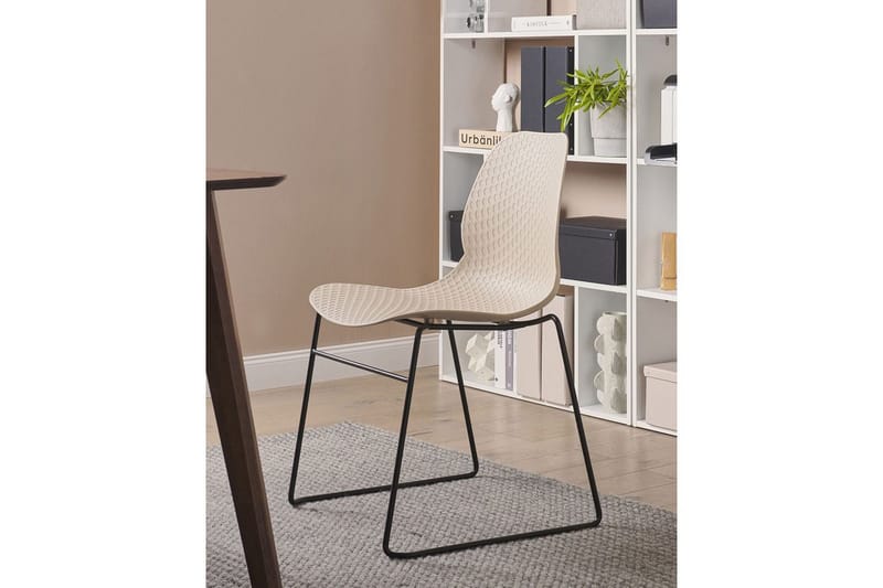 Set med 4 matstolar Panora - Beige, svart - Möbler - Matplats - Matstol & köksstol