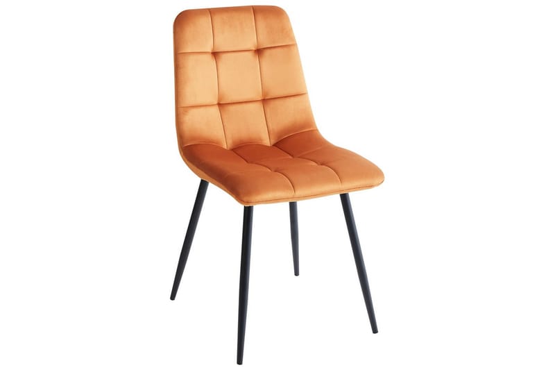 Set med 4 matstolar Powell - Orange, svart - Möbler - Matplats - Matstol & köksstol