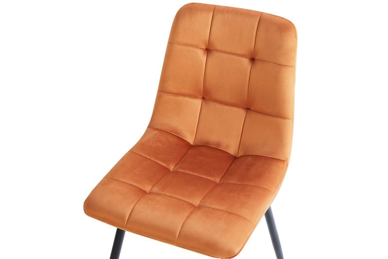 Set med 4 matstolar Powell - Orange, svart - Möbler - Matplats - Matstol & köksstol