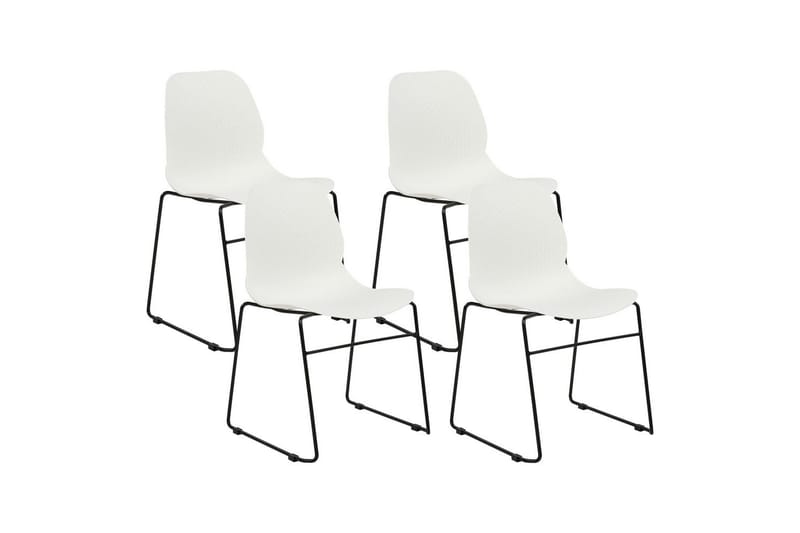 Set med 4 matstolar Panora - Vit, Svart - Möbler - Matplats - Matstol & köksstol
