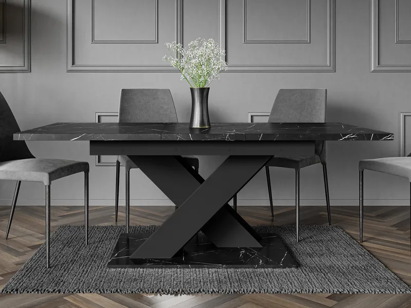 Shea Förlängningsbart Matbord 140-180 cm Rektangulär - Svart - Möbler - Matplats - Matbord & köksbord