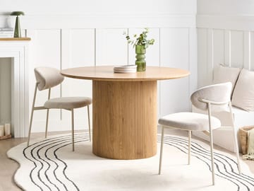 Sheho Runt Matbord 120 cm i Trä med Ekutseende - Brun - Möbler - Matplats - Matbord & köksbord