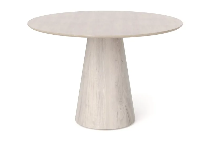 Siena Litet Matbord Runt 110cm Fanér - Vitpigmenterat - Möbler - Matplats - Matbord & köksbord