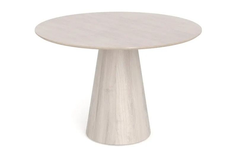 Siena Litet Matbord Runt 110cm Fanér - Vitpigmenterat - Möbler - Matplats - Matbord & köksbord