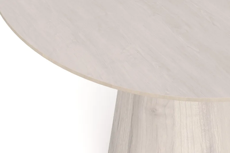 Siena Litet Matbord Runt 110cm Fanér - Vitpigmenterat - Möbler - Matplats - Matbord & köksbord