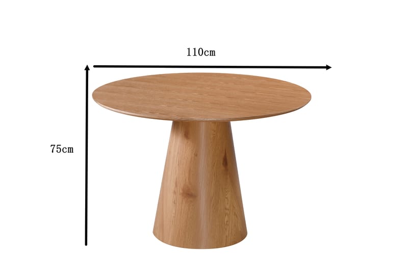 Siena Matbord Runt 110cm Ek - Möbler - Matplats - Matbord & köksbord