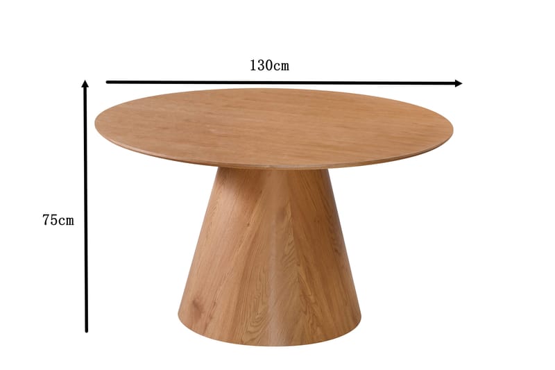 Siena Matbord Runt 130cm Fanér - Ek - Möbler - Matplats - Matbord & köksbord