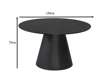 Siena Matbord Runt 130cm Fanér - Svartlaserad ek - Möbler - Matplats - Matbord & köksbord