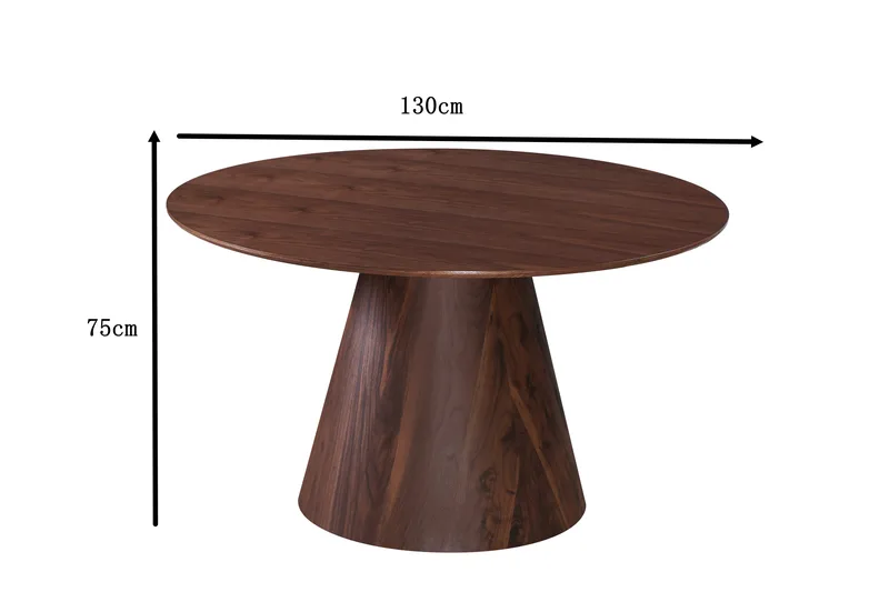 Siena Matbord Runt 130cm Fanér - Valnöt - Möbler - Matplats - Matbord & köksbord