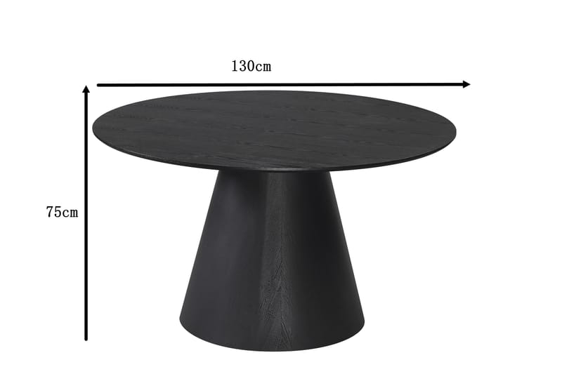 Siena Matbord Runt 130cm Svart - Möbler - Matplats - Matbord & köksbord