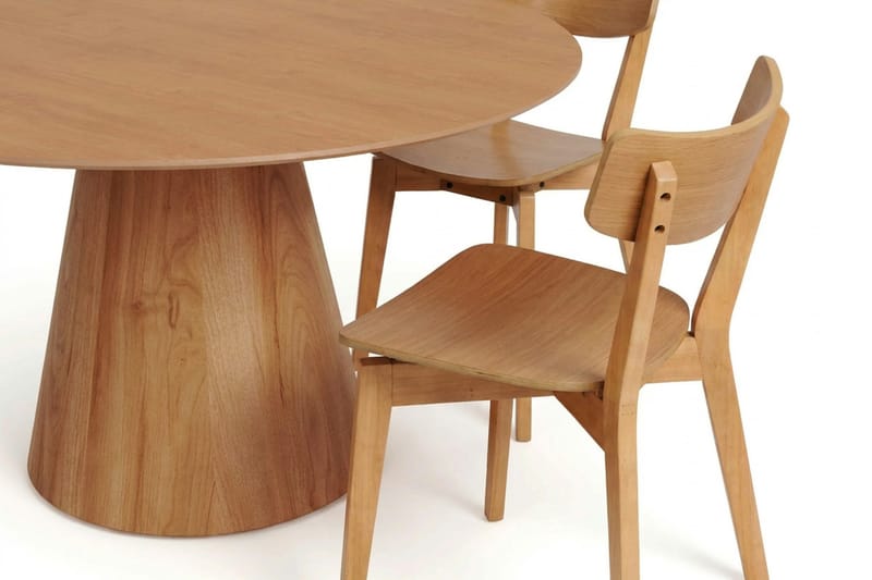 Siena Matgrupp 150 cm runt i Ek med 6 Amelia Matstolar - Ek - Möbler - Matplats - Matgrupp & matbord med stolar