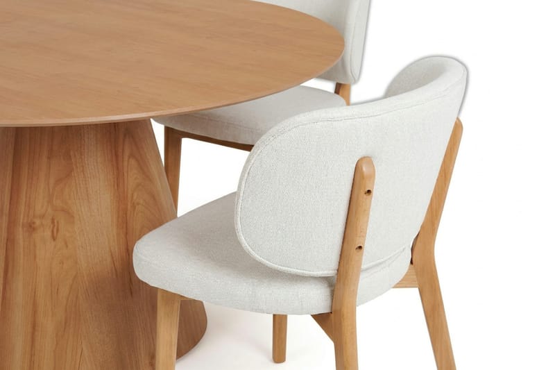 Siena Matgrupp 150 cm runt i Ek med 6 Eira Matstolar - Ek - Möbler - Matplats - Matgrupp & matbord med stolar