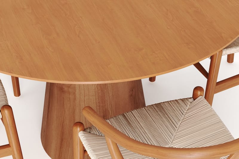 Siena Matgrupp runt 110 cm Ek med 4 Dastoori Matstolar - Ek - Möbler - Matplats - Matgrupp & matbord med stolar