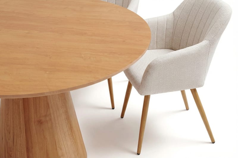 Siena Matgrupp runt 110 cm Ek med 4 Filippa Matstolar - Ek - Möbler - Matplats - Matgrupp & matbord med stolar