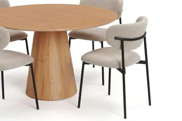Siena Matgrupp runt 110 cm Ek med 4 Lucy Matstolar - Ek - Möbler - Matplats - Matgrupp & matbord med stolar