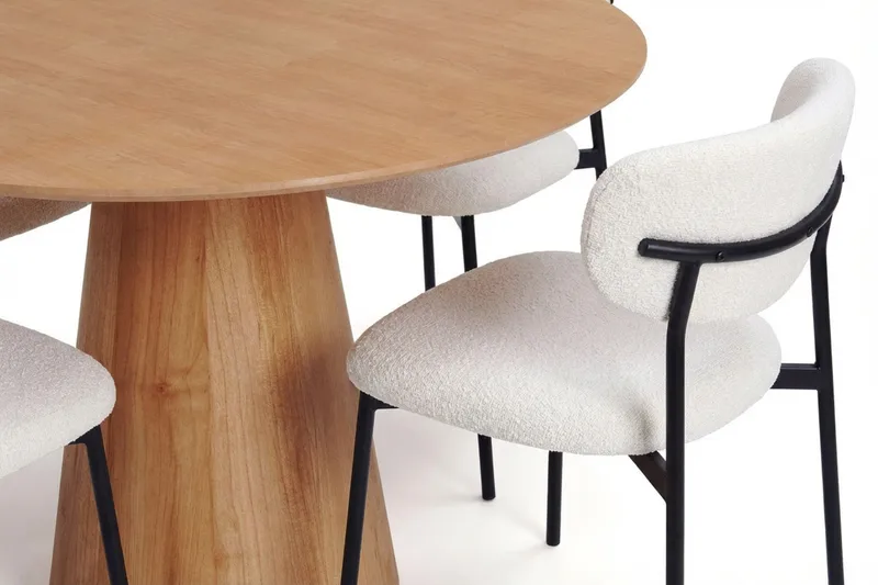 Siena Matgrupp runt 110 cm Ek med 4 Lucy Matstolar - Ek - Möbler - Matplats - Matgrupp & matbord med stolar