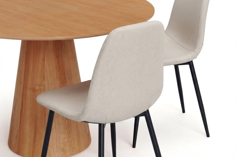 Siena Matgrupp runt 110 cm Ek med 4 Nibe Matstolar - Ek - Möbler - Matplats - Matgrupp & matbord med stolar