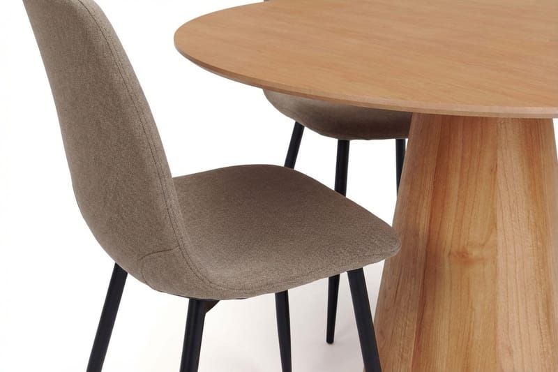 Siena Matgrupp runt 110 cm Ek med 4 Nibe Matstolar - Ek - Möbler - Matplats - Matgrupp & matbord med stolar