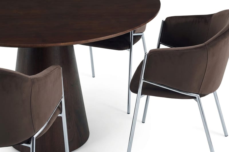 Siena Matgrupp runt 110 cm med 4 Filip Matstolar - Rökt ek - Möbler - Matplats - Matgrupp & matbord med stolar