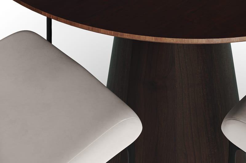 Siena Matgrupp runt 110 cm Rökt Ek med 4 Elsie Matstolar - Rökt ek/Beige - Möbler - Matplats - Matgrupp & matbord med stolar