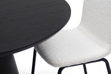 Siena Matgrupp runt 110 cm Svart med 4 Katy Matstolar - Svartlaserad ek - Möbler - Matplats - Matgrupp & matbord med stolar