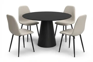 Beige/Metallben Svart - Ek