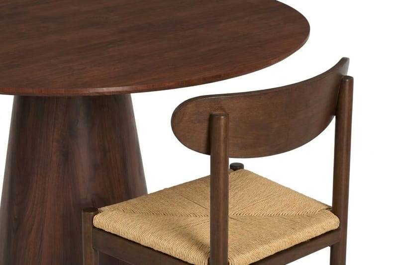 Siena Matgrupp runt 110 cm Valnöt med 4 Malte Matstolar - Möbler - Matplats - Matgrupp & matbord med stolar