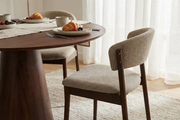 Siena Matgrupp runt 110 cm Valnöt med 4 Nala Matstolar - Valnöt - Möbler - Matplats - Matgrupp & matbord med stolar