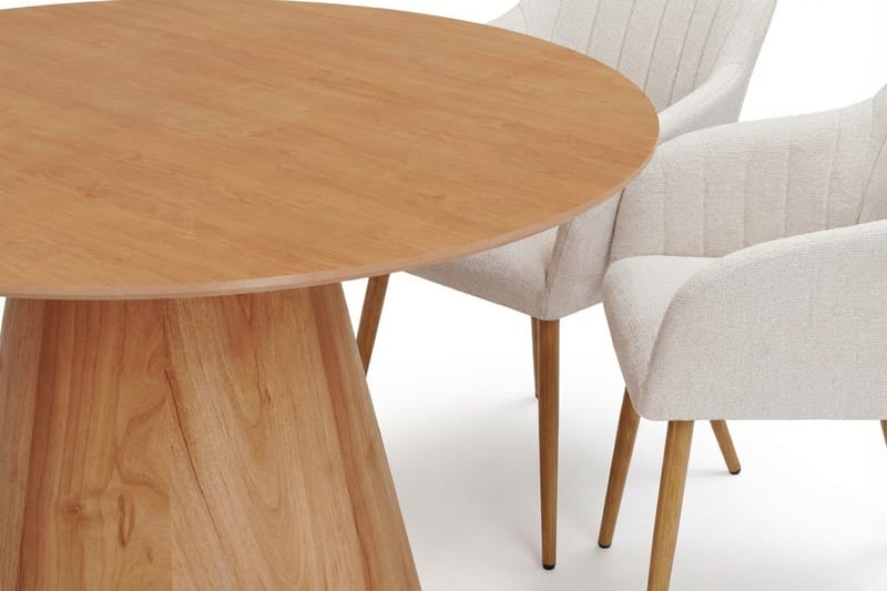 Siena Matgrupp runt 130 cm Ek med 6 Filippa Matstolar - Ek - Möbler - Matplats - Matgrupp & matbord med stolar