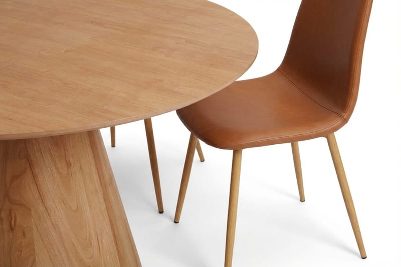 Siena Matgrupp runt 130 cm Ek med 6 Nibe Matstolar - Ek - Möbler - Matplats - Matgrupp & matbord med stolar