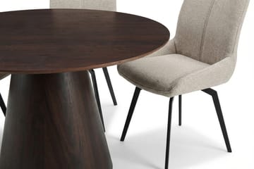 Siena Matgrupp runt 130 cm Rökt Ek med 6 Mora Matstolar - Rökt ek - Möbler - Matplats - Matgrupp & matbord med stolar