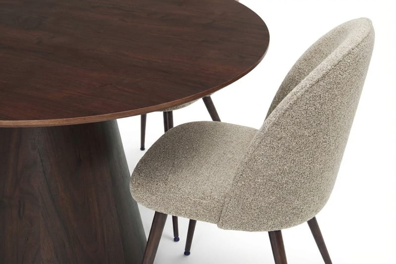 Siena Matgrupp runt 130 cm Rökt Ek med 6 Nibe Plus Matstolar - Rökt ek - Möbler - Matplats - Matgrupp & matbord med stolar