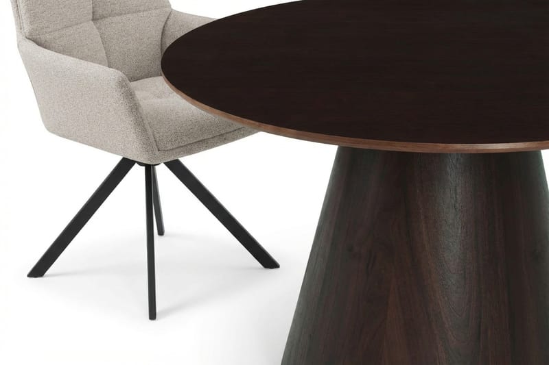 Siena Matgrupp runt 130 cm Rökt Ek med 6 Torsby Matstolar - Rökt ek - Möbler - Matplats - Matgrupp & matbord med stolar