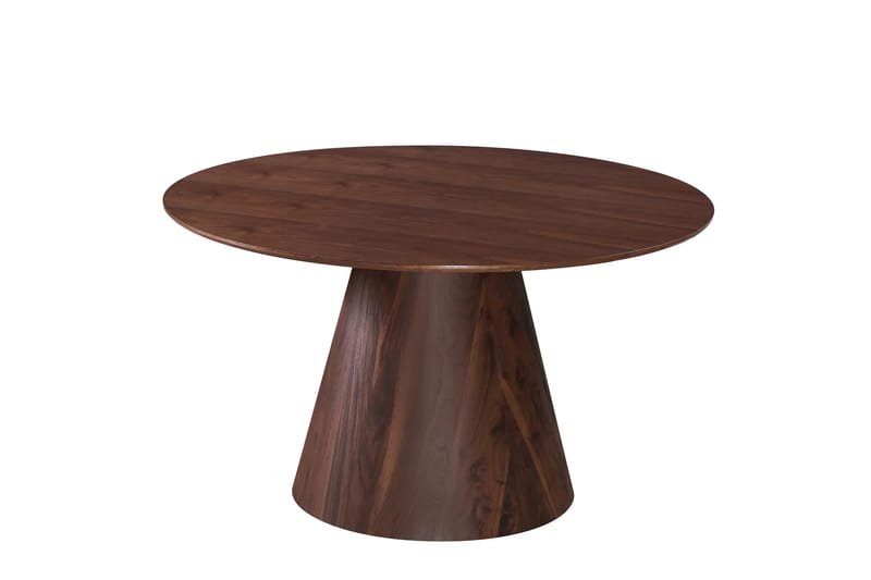 Siena Matgrupp runt 130 cm Valnöt med 6 Elsie Matstolar - Valnöt/Grå - Möbler - Matplats - Matgrupp & matbord med stolar