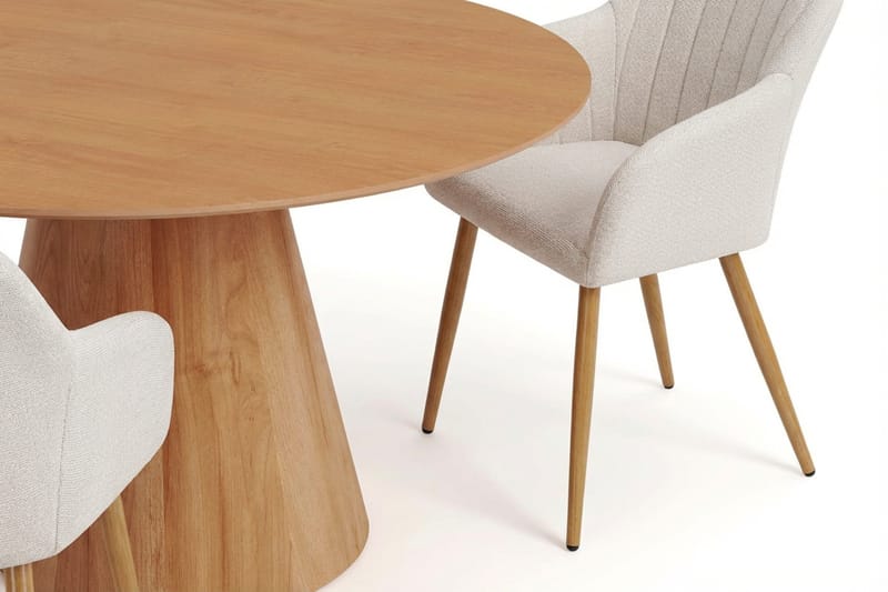 Siena Matgrupp runt 150 cm Ek med 6 Filippa Matstolar - Ek - Möbler - Matplats - Matgrupp & matbord med stolar