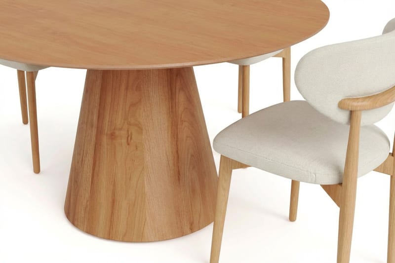 Siena Matgrupp runt 150 cm Ek med 6 Molly Matstolar - Ek - Möbler - Matplats - Matgrupp & matbord med stolar