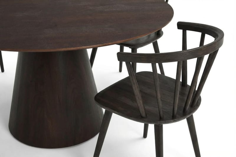 Siena Matgrupp runt 150 cm Rökt Ek med 6 Tyrö Matstolar - Rökt ek - Möbler - Matplats - Matgrupp & matbord med stolar