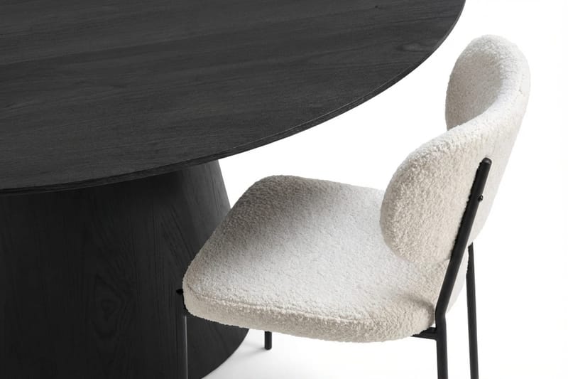 Siena Matgrupp runt 150 cm Svart med 6 Gemmiano Matstolar - Svart - Möbler - Matplats - Matgrupp & matbord med stolar
