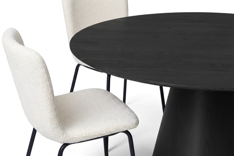 Siena Matgrupp runt 150 cm Svart med 6 Katy Matstolar - Svart - Möbler - Matplats - Matgrupp & matbord med stolar