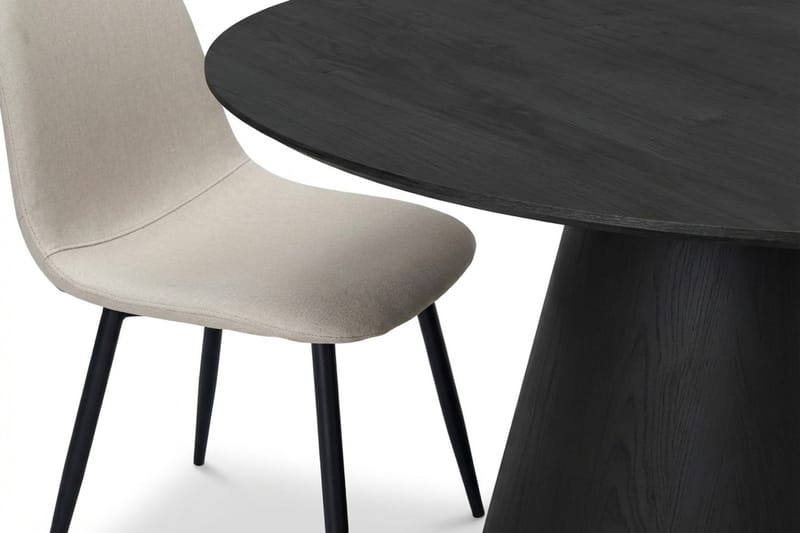 Siena Matgrupp runt 150 cm Svart med 6 Nibe Matstolar - Svart - Möbler - Matplats - Matgrupp & matbord med stolar