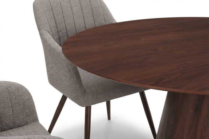 Siena Matgrupp runt 150 cm Valnöt med 6 Filippa Matstolar - Valnöt - Möbler - Matplats - Matgrupp & matbord med stolar