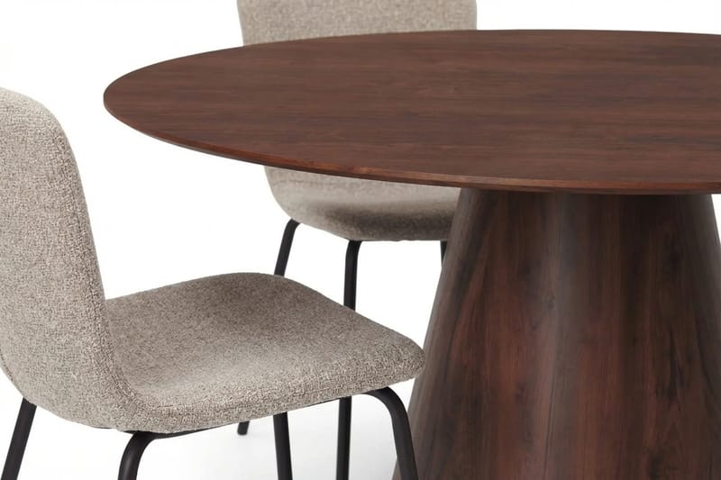 Siena Matgrupp runt 150 cm Valnöt med 6 Katy Matstolar - Valnöt - Möbler - Matplats - Matgrupp & matbord med stolar